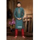 Blue Latest Indian Fashion Kurta Pajama In Jacquard