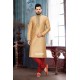 Ready-made Beige Designer Kurta Pajama In Art Silk