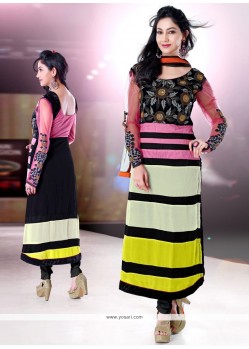 Multicolor Georgette Anarkali Salwar Suit