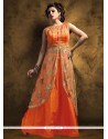 Graceful Net Embroidered Work Long Choli Lehenga