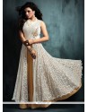 Hypnotizing Off White Long Choli Lehenga