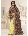 Intriguing Lace Work Designer Half N Half Saree