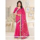 Glowing Georgette Lace Work Designer Saree