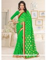 Sophisticated Georgette Green Designer Saree