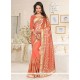 Mesmerizing Lycra Orange Designer Saree