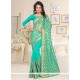 Aspiring Embroidered Work Lycra Designer Saree