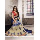 Capricious Georgette Half N Half Designer Saree