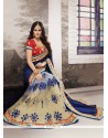 Capricious Georgette Half N Half Designer Saree