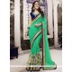 Impressive Green Embroidered Work Classic Designer Saree