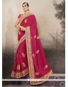 Groovy Embroidered Work Silk Traditional Saree