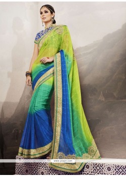 Sonorous Embroidered Work Designer Saree