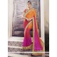 Arresting Multi Colour Patch Border Work Designer Saree