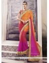 Arresting Multi Colour Patch Border Work Designer Saree