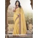 Engrossing Faux Chiffon Embroidered Work Trendy Saree