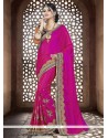 Modish Satin Magenta Designer Traditional Sarees