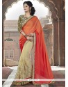 Gratifying Net Beige Classic Saree