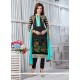 Thrilling Black Georgette Churidar Designer Suit