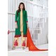 Glorious Green Resham Work Georgette Designer Palazzo Salwar Kameez