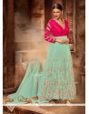 Baronial Embroidered Work Net Anarkali Salwar Kameez