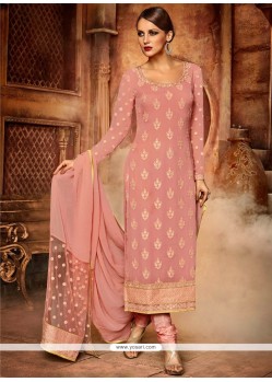 Exceptional Georgette Embroidered Work Churidar Designer Suit