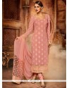 Exceptional Georgette Embroidered Work Churidar Designer Suit