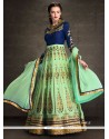 Lively Sea Green Anarkali Salwar Kameez