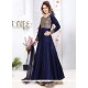 Entrancing Resham Work Blue Tafeta Silk Designer Floor Length Suit