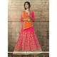 Voluptuous Pink A Line Lehenga Choli