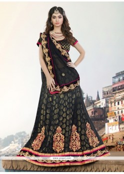 Simplistic Embroidered Work A Line Lehenga Choli