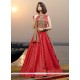 Heavenly Jacquard Silk Red Designer Lehenga Choli