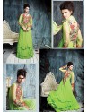 Fabulose Green Georgette Anarkali Suit
