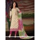 Dashing Chanderi Cotton Embroidered Work Churidar Designer Suit