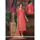 Modest Red Churidar Designer Suit