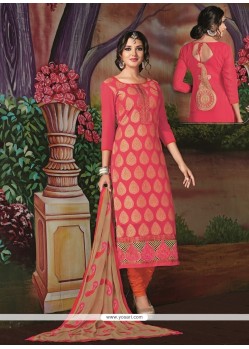 Modest Red Churidar Designer Suit