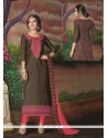 Customary Resham Work Chanderi Cotton Churidar Designer Suit