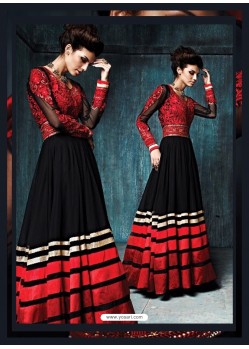 Black Resham Designer Anarkali Suit