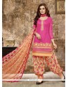 Mod Cotton Embroidered Work Punjabi Suit