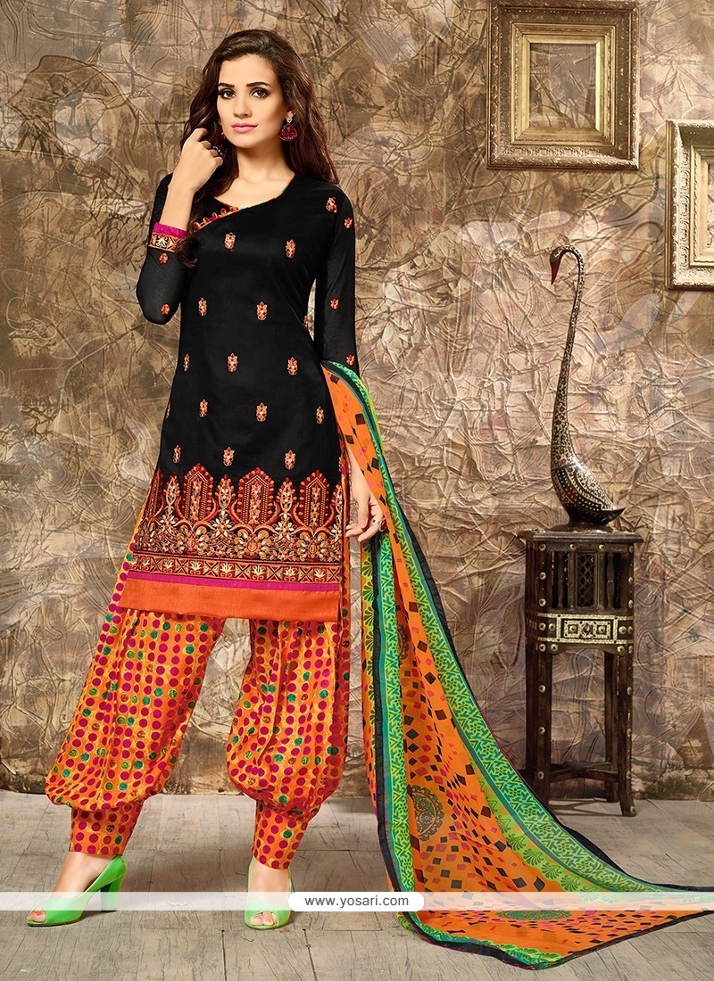 Buy Vivacious Black Punjabi Suit | Punjabi Patiala Suits