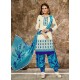 Incredible Off White Resham Work Punjabi Suit