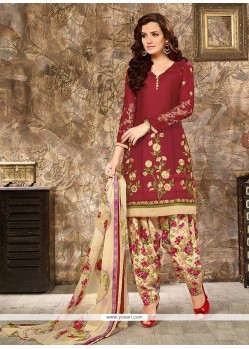 Punjabi suit hot sale mehroon colour