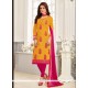 Exuberant Embroidered Work Churidar Suit