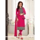 Hot Pink Chanderi Churidar Suit