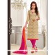 Ruritanian Embroidered Work Chanderi Churidar Suit