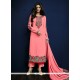 Princely Pink Resham Work Pant Style Suit