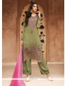 Sensible Embroidered Work Designer Pakistani Salwar Suit