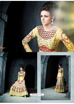 Awesome Yellow Georgette Anarkali Suit