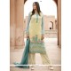 Embroidered Georgette Designer Pakistani Salwar Suit In Yellow