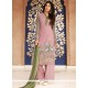 Sumptuous Rose Pink Georgette Designer Pakistani Salwar Suit