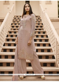 Precious Beige Georgette Designer Pakistani Salwar Suit