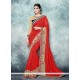 Swanky Faux Chiffon Patch Border Work Traditional Saree